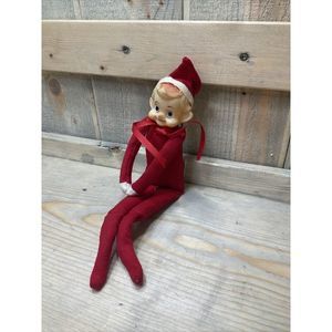 VTG Commonwealth of Pennsylvania Elf Pixie Christmas Ornament Knee hugger Japan